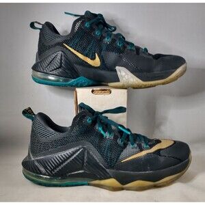 Nike LeBron James 12 XII Low “Black Green Metallic Gold” US men's 11  724557-070